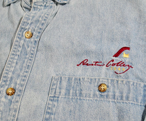 Vintage Austin College Denim Button Shirt Size X-Large