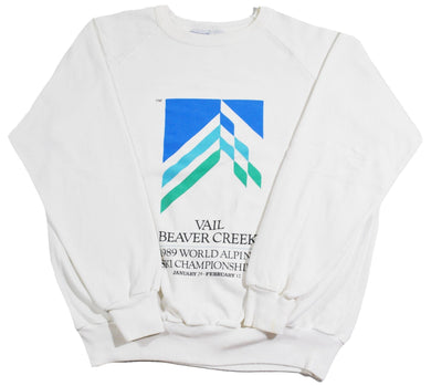 Vintage Vail Beaver Creek 1989 World Alpine Ski Championships Sweatshirt Size Large