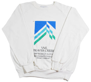 Vintage Vail Beaver Creek 1989 World Alpine Ski Championships Sweatshirt Size Large