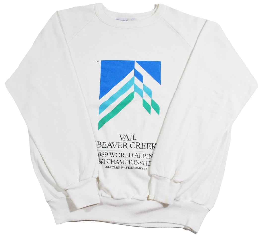 Vintage Vail Beaver Creek 1989 World Alpine Ski Championships Sweatshirt Size Large