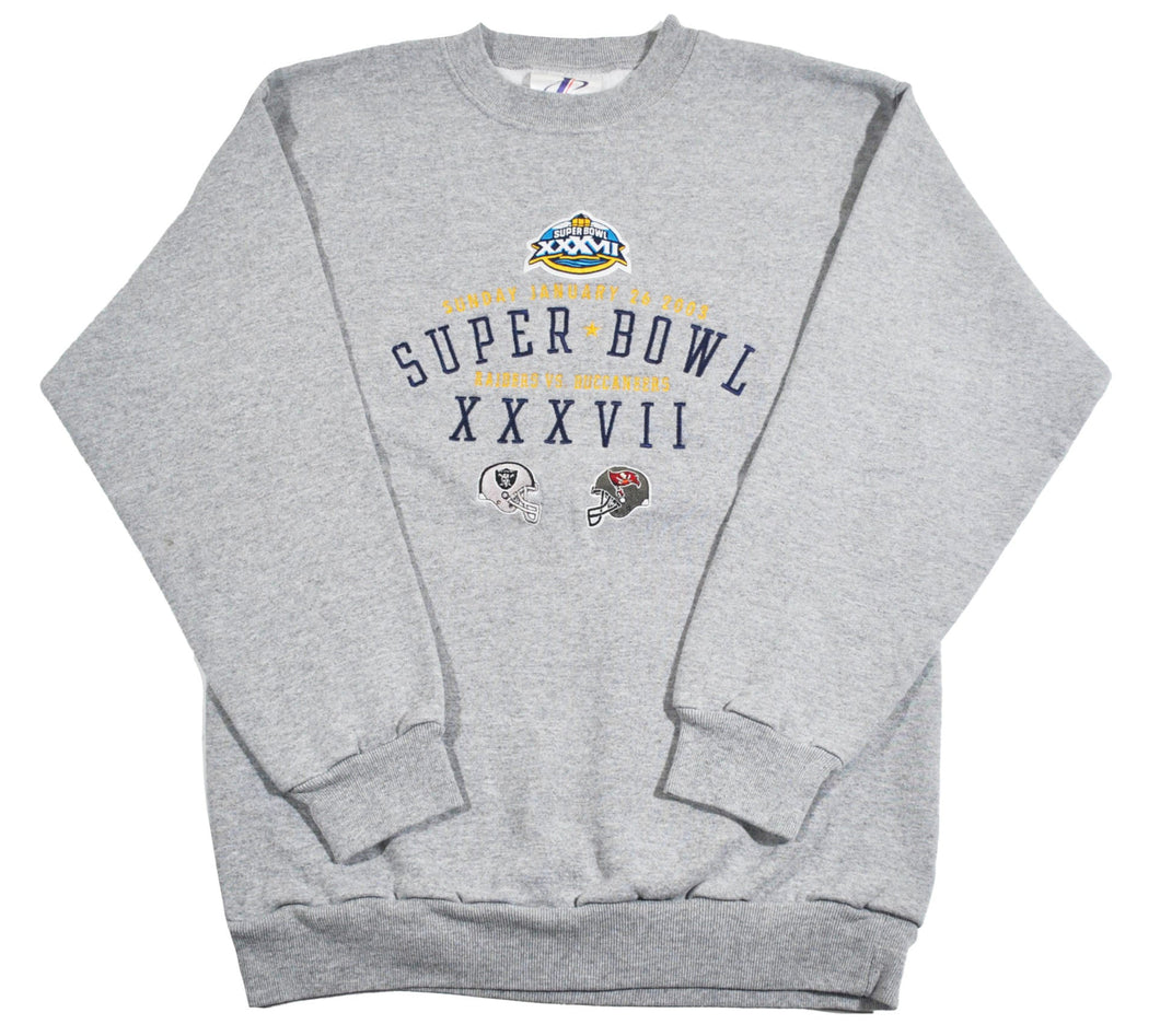 Vintage Tampa Bay Buccaneers Oakland Raiders Super Bowl Sweatshirt Size Medium
