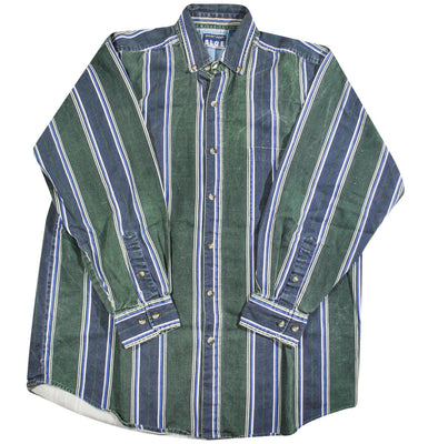 Vintage Santana Blue Button Shirt Size Large