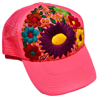Vintage Hand Sewn Flower Snapback