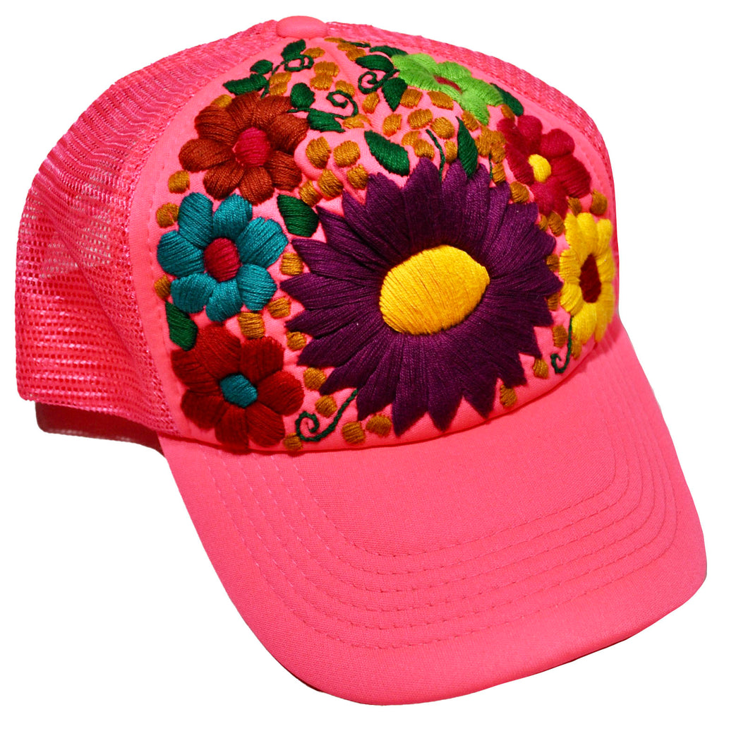 Vintage Hand Sewn Flower Snapback