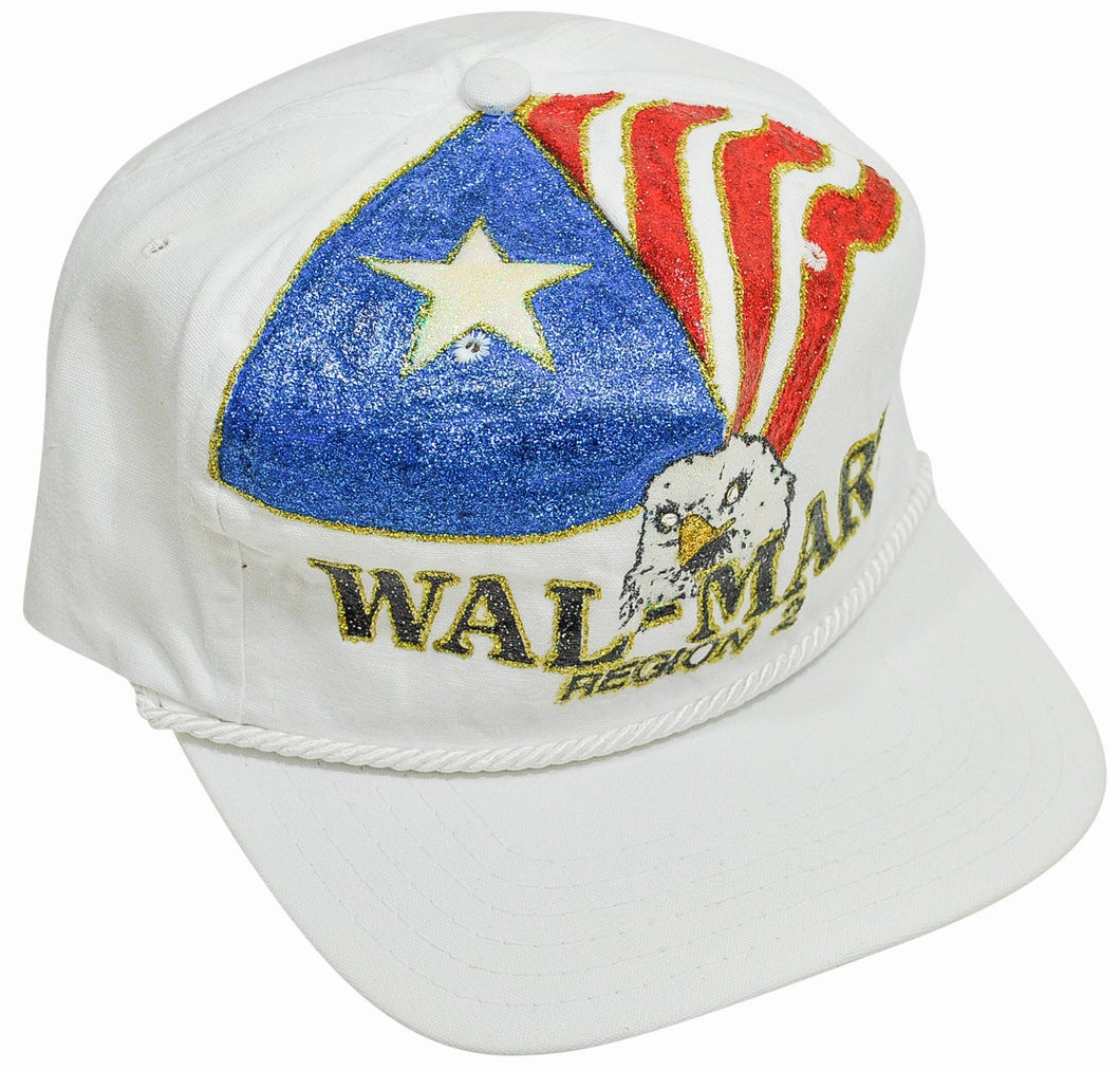 Vintage Walmart District 2 Leather Strap Hat