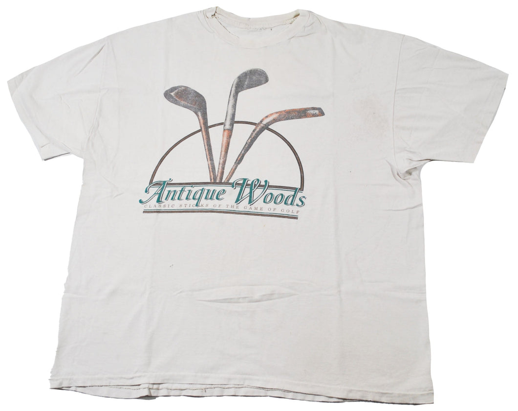 Vintage Antique Woods Golf Shirt Size X-Large