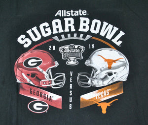 Texas Longhorns Georgia Bulldogs 2019 Sugar Bowl Shirt Size Large