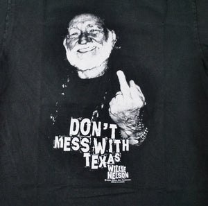 Vintage Willie Nelson Don't Mess With Texas Shirt Size Small