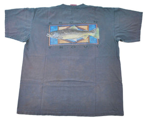 Vintage Brown Trout Shirt Size Medium