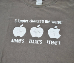 Vintage 3 Apples Changed The World Steve Jobs Apple Shirt Size X-Large