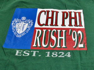 Vintage Texas A&M Aggies Chi Phi 1992 Fraternity Shirt Size X-Large
