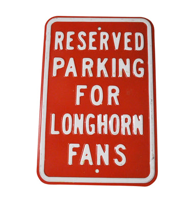 Vintage Texas Longhorns Parking Metal Sign