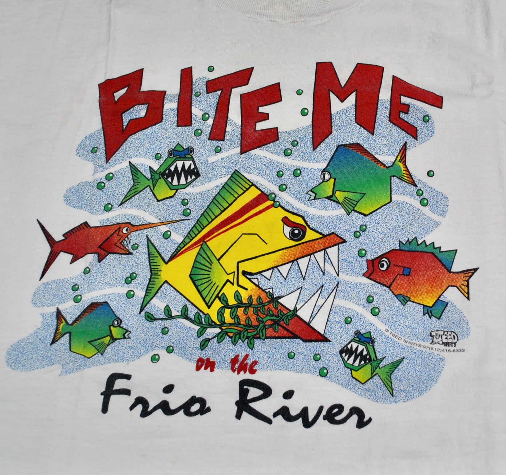 Vintage Bite Me in the Frio River Fish Shirt Size X-Large – Yesterday's  Attic