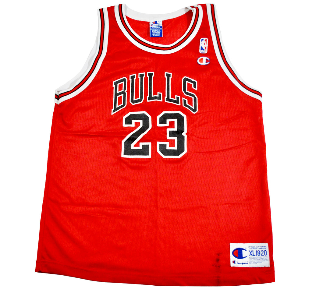 Vintage Chicago Bulls Michael Jordan Champion Brand Jersey Size Youth X-Large