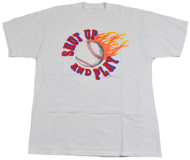 Vintage Shut Up And Play Baseball Shirt Size X-Large