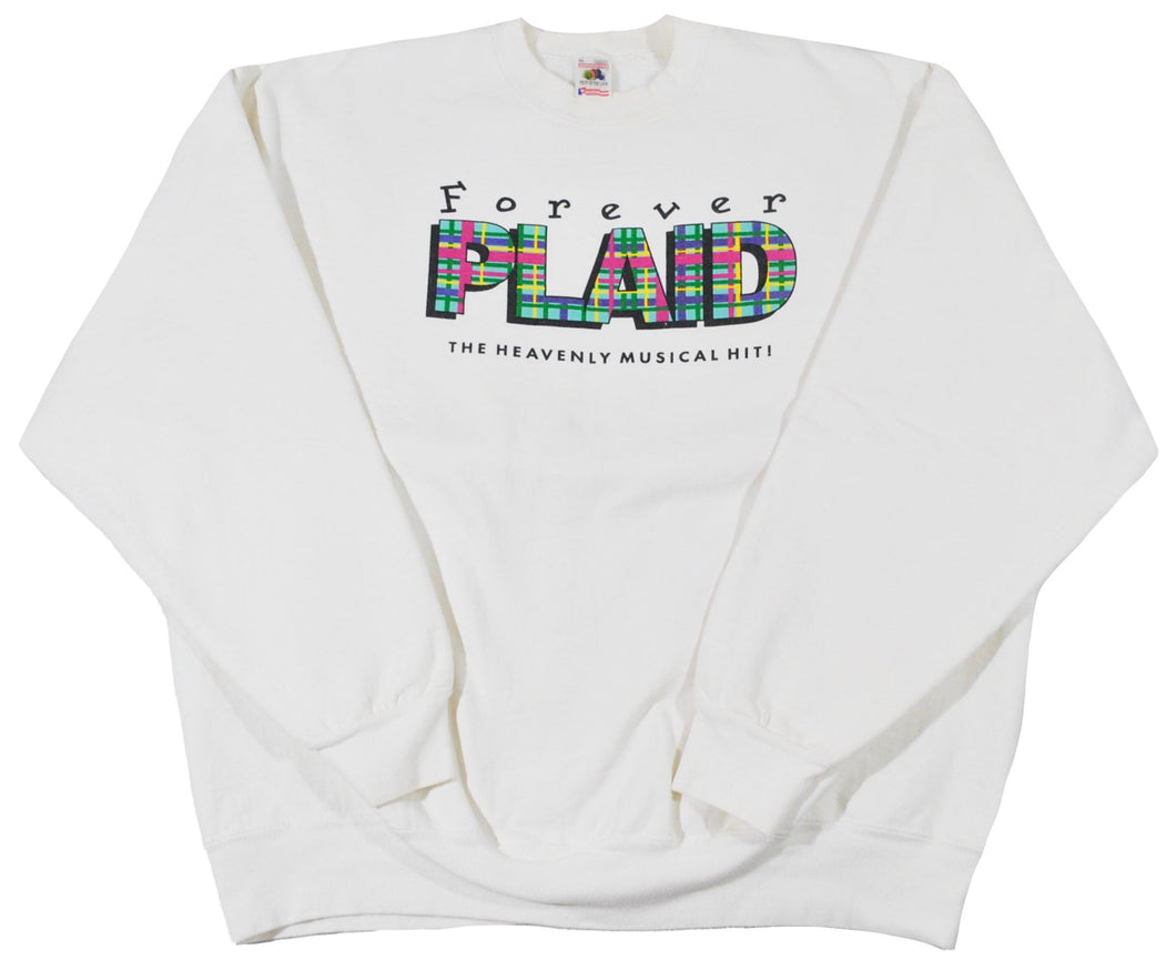 Vintage Forever Plaid Musical Sweatshirt Size X-Large