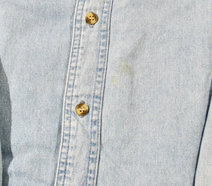 Vintage Texas Longhorns Denim Button Shirt Size X-Large