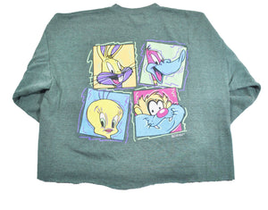 Vintage Looney Tunes 1994 Crop Sweatshirt Size X-Large