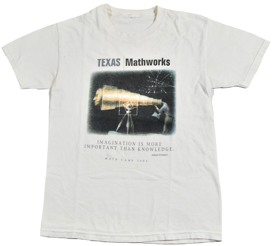 Vintage Texas Albert Einstein Math Camp Shirt Size Small