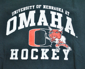 Vintage University of Nebraska Omaha Hockey Shirt Size Large
