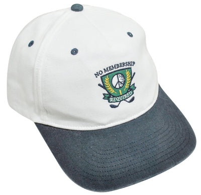 Vintage No Membership Required Golf Strap Hat
