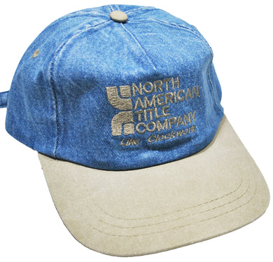 Vintage North American Title Company Denim Strap Hat