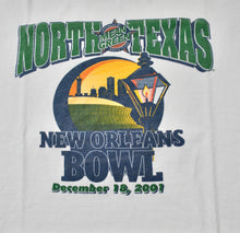 Vintage North Texas Mean Green 2001 New Orleans Bowl Shirt Size Medium