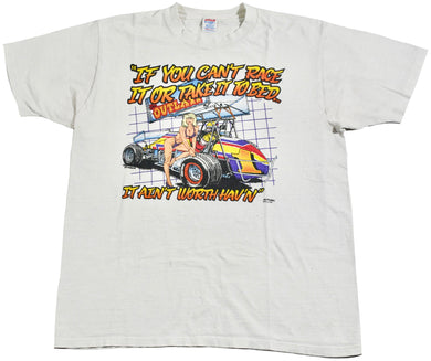 Vintage Devils Bowl Speedway Dallas Texas 80s Shirt Size Large