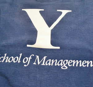 Vintage Yale Bulldogs School of Management Sweatshirt Size X-Large