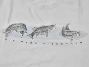 Vintage Die Hard Fishing Bass Shirt Size Medium