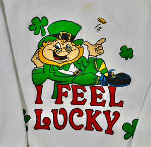 Vintage I Feel Lucky Irish Sweatshirt Size X-Large