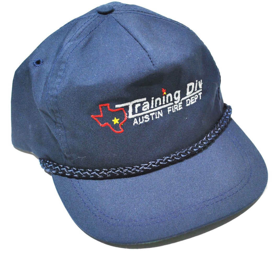 Vintage Austin Fire Department Training Division Leather Strap Hat
