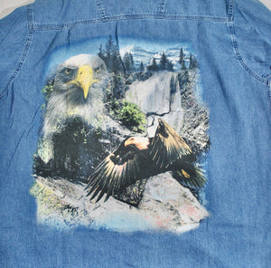 Vintage Eagle Button Shirt Size Large