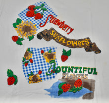 Vintage Strawberry Sunflowers Shirt Size X-Large