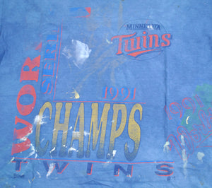 Vintage Minnesota Twins 1991 World Series Shirt Size X-Large