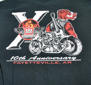 Vintage Motorcycle Rally Arkansas 2009 Shirt Size Large