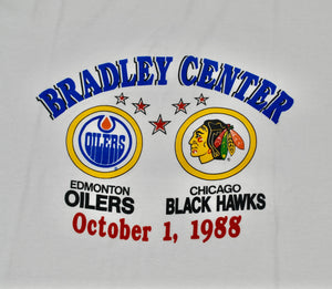 Vintage Chicago Blackhawks Edmonton Oilers 1988 Shirt Size Large