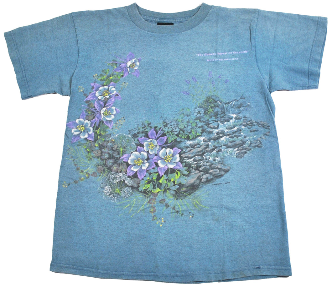 Vintage Flowers Shirt Size Medium