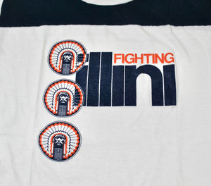 Vintage Illinois Fighting Illini 80s Dodger Brand Shirt Size X-Large