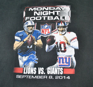 Vintage New York Giants Detroit Lions Monday Night Football Matthew Stafford Eli Manning Shirt Size X-Large