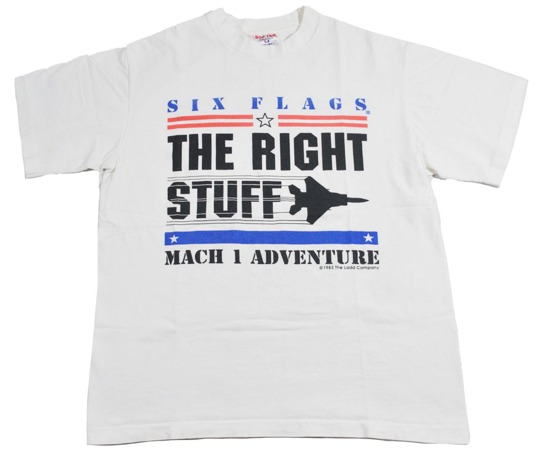 Vintage The Right Stuff Six Flags 1983 Shirt Size Large