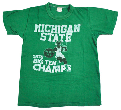 Vintage Michigan State Spartans 1978 Big 10 Champions Shirt Size Medium