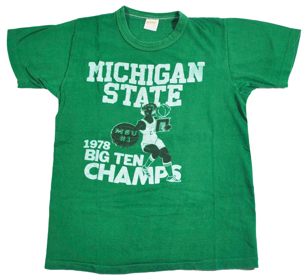 Vintage Michigan State Spartans 1978 Big 10 Champions Shirt Size Medium