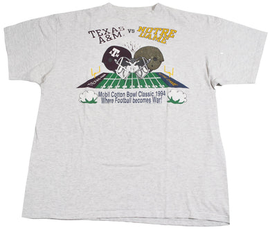 Vintage Texas A&M Aggies Notre Dame Fighting Irish 1994 Shirt Size X-Large