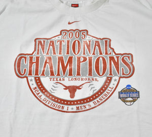 Vintage Texas Longhorns 2005 National Champions Baseball Shirt Size X-Large