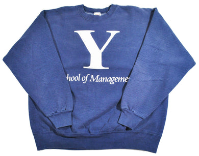 Vintage Yale Bulldogs School of Management Sweatshirt Size X-Large