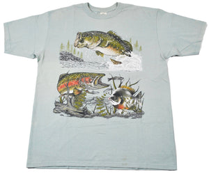 Vintage Bass Fish Shirt Size Large