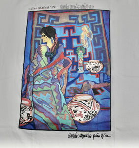 Vintage Indian Market 1997 Autographed Art Shirt Size X-Large