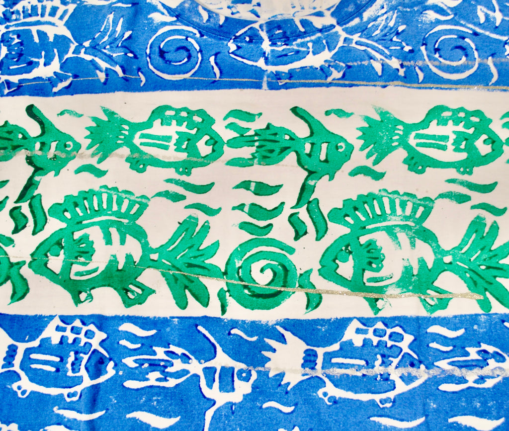 Vintage LA Destination Fish All Over Print Made in USA Shirt Size 2X-L ...