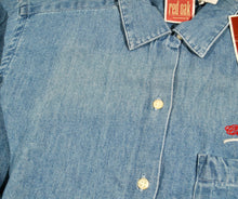 Vintage Ole Miss Rebels Denim Button Shirt Size Women's Medium